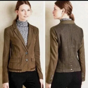 Anthropologie Hei Hei Delaine Houndstooth Utility Jacket(6)